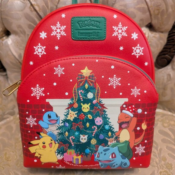 Pokemon Christmas Loungefly Backpack - Picture 1 of 8